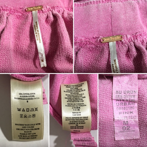 Free People Kiss me tube top SZ M flutter sleevesG - Picture 6 of 8